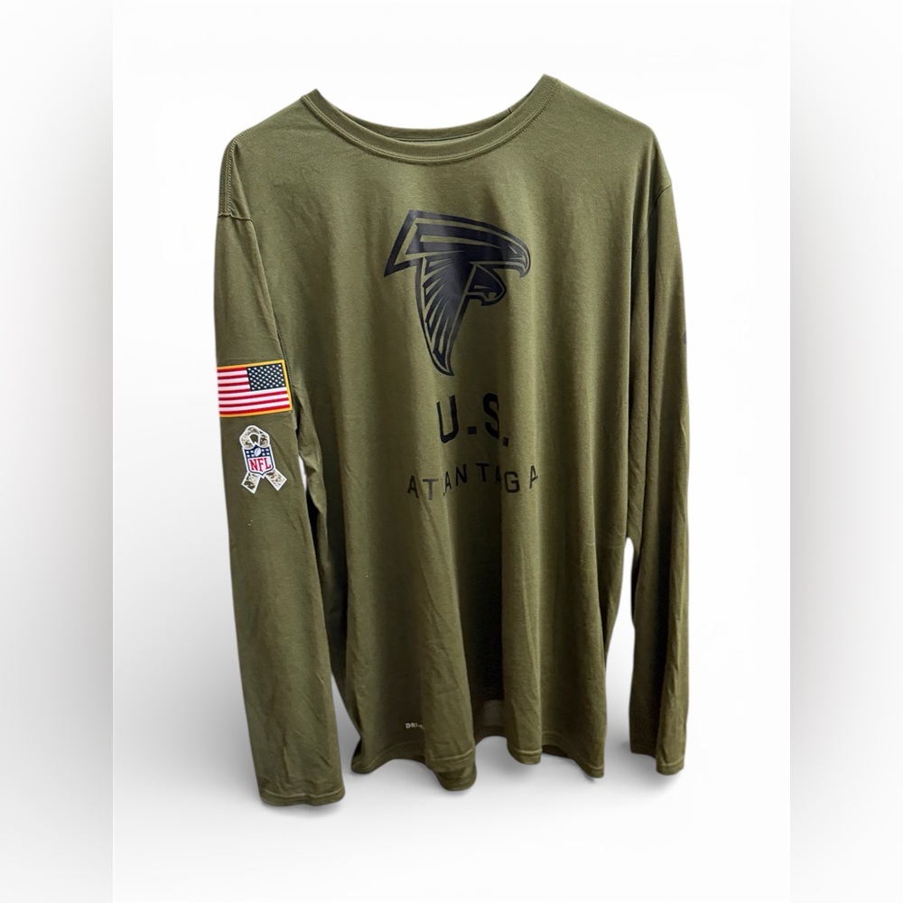 Nike Olive green salute to service Atlanta Falcons Long Sleeve Men's Tee